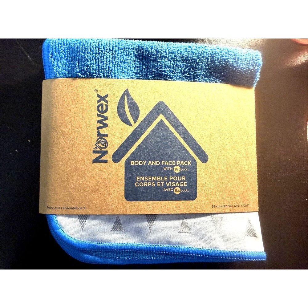 New Norwex Marine Blue Set of 3 Body and Face Pack